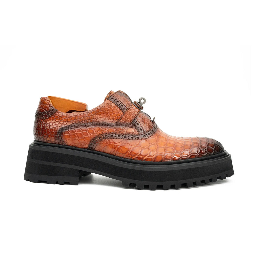 Nile Crocodile Leather Loafers Shoes Divinch