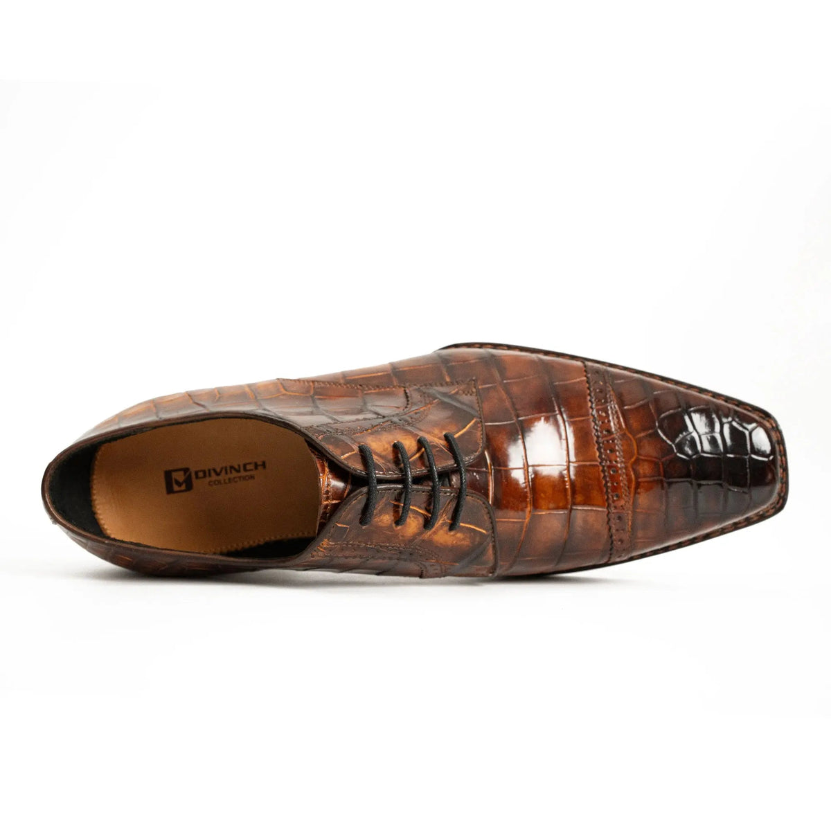 Norwegian-Stitched Nile Crocodile Derby Shoes DIVINCH