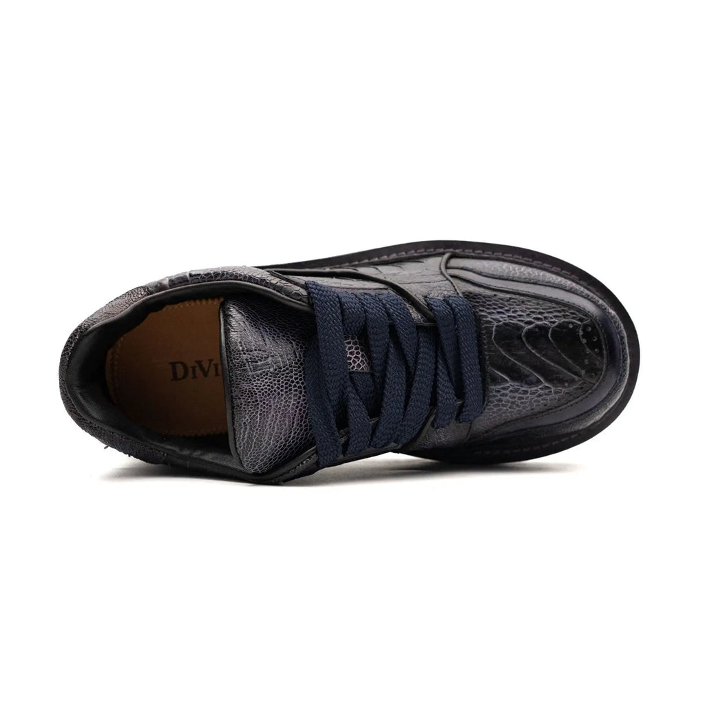 Dark Gray-Purple Low-Top Platform Sneaker