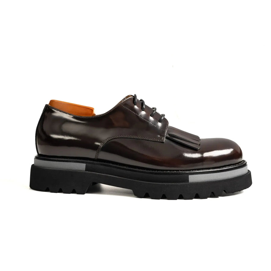Oxblood Polished Leather Kiltie Derby Divinch