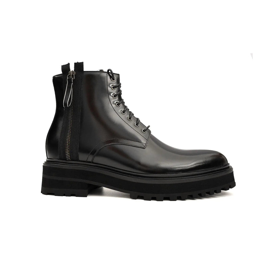 Platform Patent Combat Boots DIVINCH