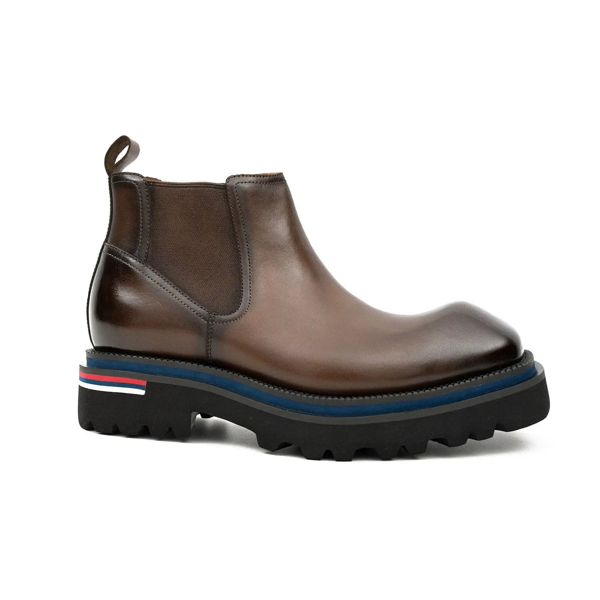 Premium Handcrafted Calfskin Chelsea Boots Brown DIVINCH