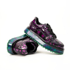 Purple Crocodile Platform Sneaker DIVINCH