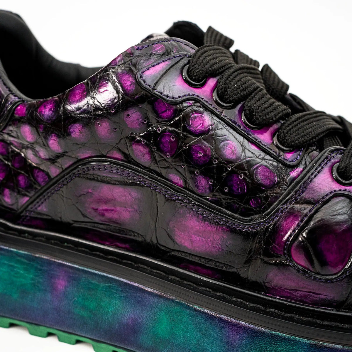 Purple Crocodile Platform Sneaker DIVINCH