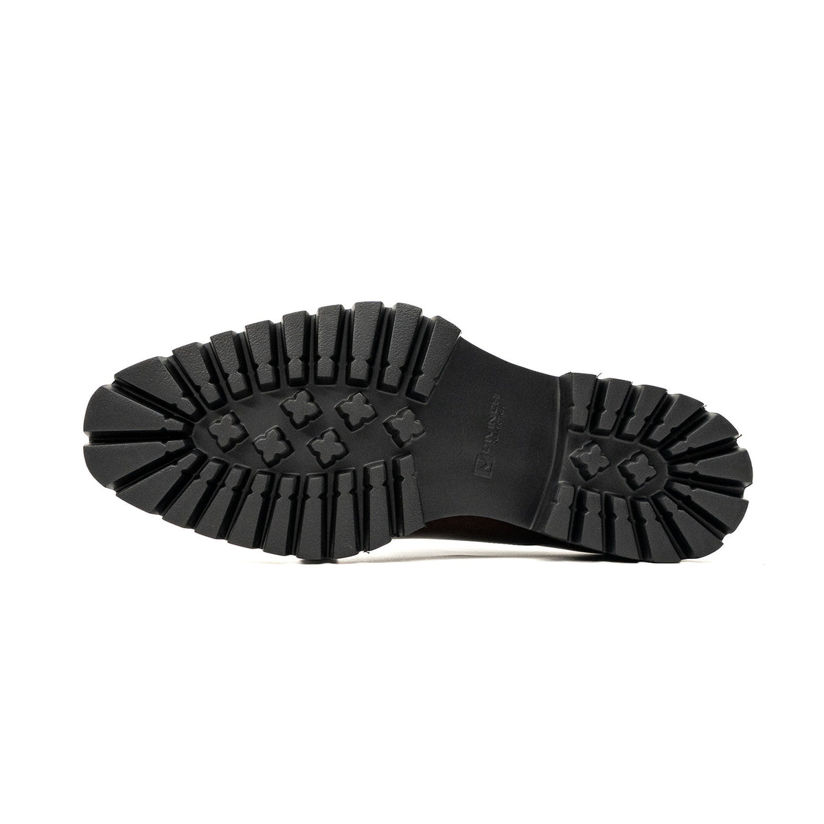 Shaded Brown Glossy Lug-Sole Cap-Toe Oxford Shoe DIVINCH