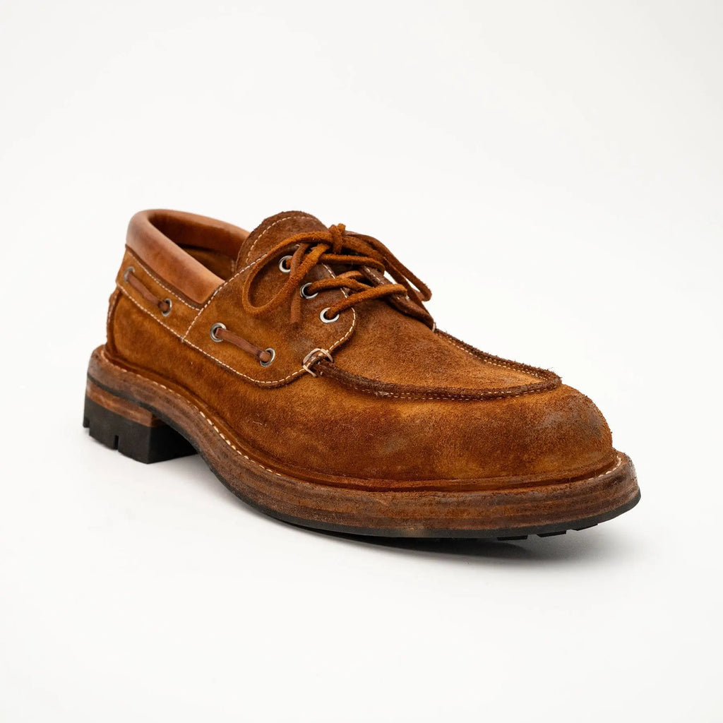 Tan Washed Horsehide Moc Shoes DIVINCH