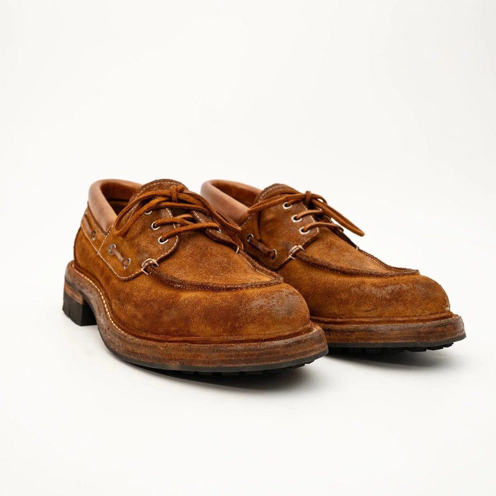 Tan Washed Horsehide Moc Shoes DIVINCH