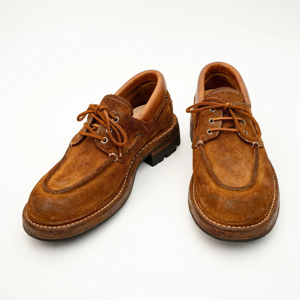 Tan Washed Horsehide Moc Shoes DIVINCH