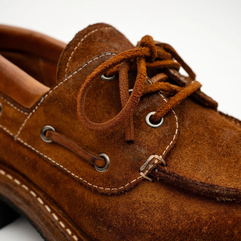 Tan Washed Horsehide Moc Shoes DIVINCH