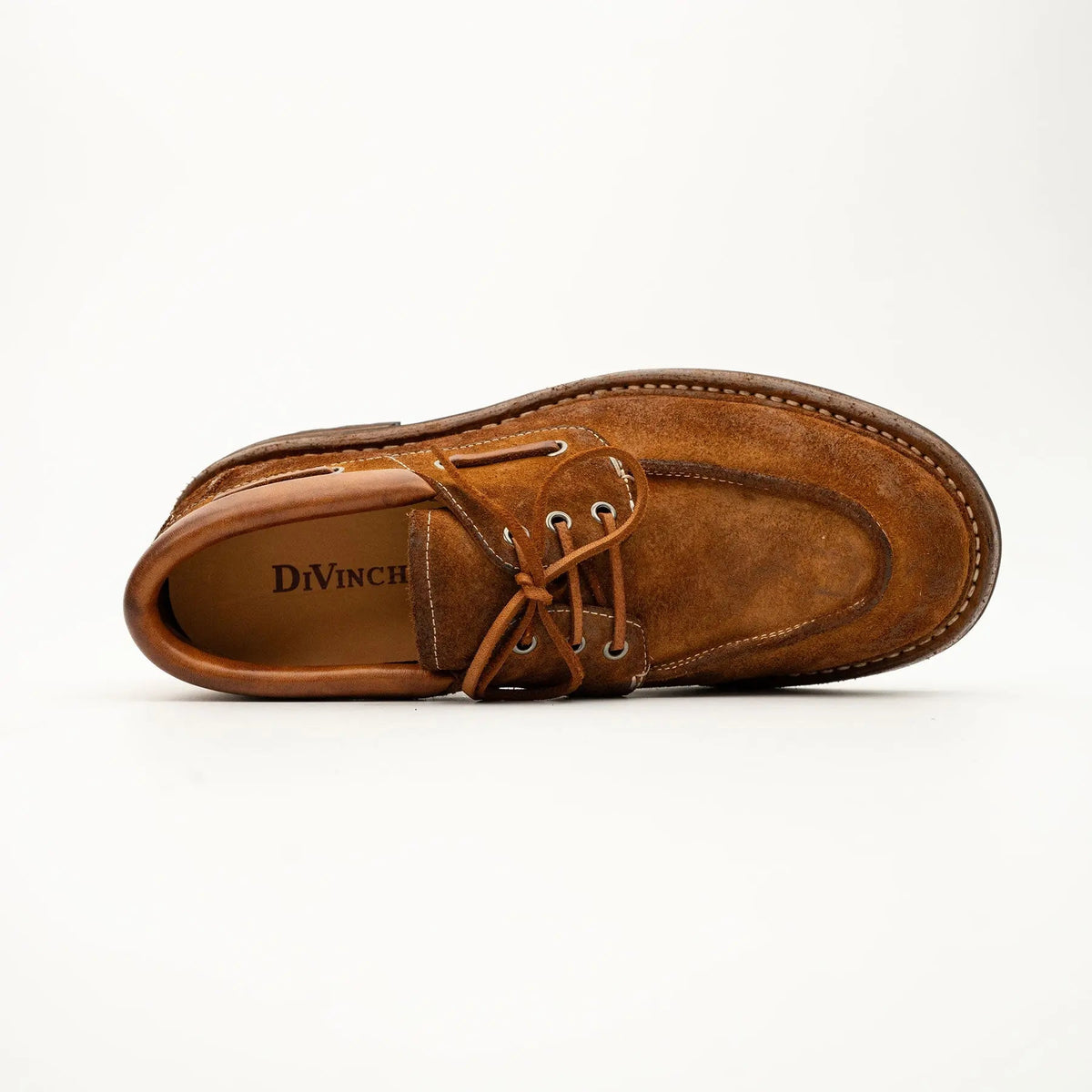 Tan Washed Horsehide Moc Shoes DIVINCH