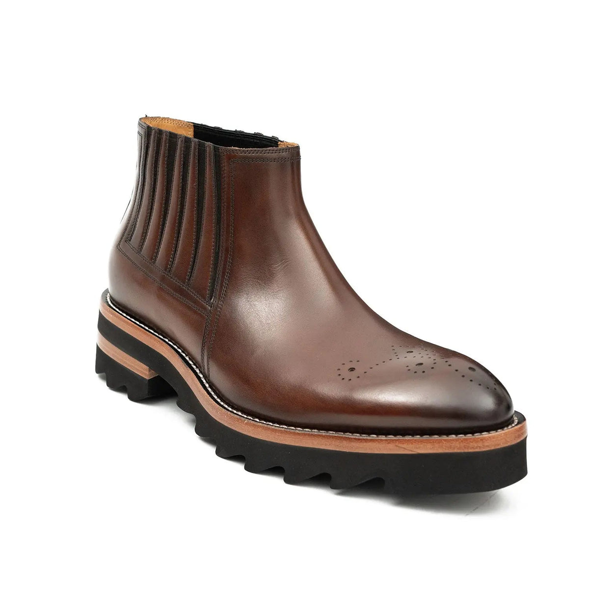 Thick - soled Chelsea Boots Brown DIVINCH