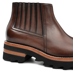 Thick - soled Chelsea Boots Brown DIVINCH