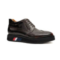 Tri-Stripe Patent Brogue Bootie DIVINCH