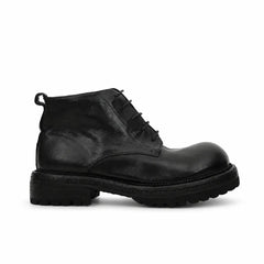 Washed Black Lug-Sole Derby Boot DIVINCH