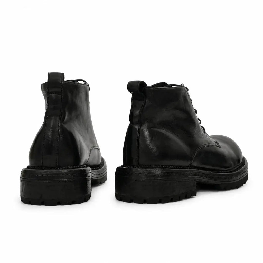 Washed Black Lug-Sole Derby Boot DIVINCH