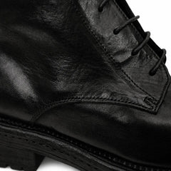 Washed Black Lug-Sole Derby Boot DIVINCH