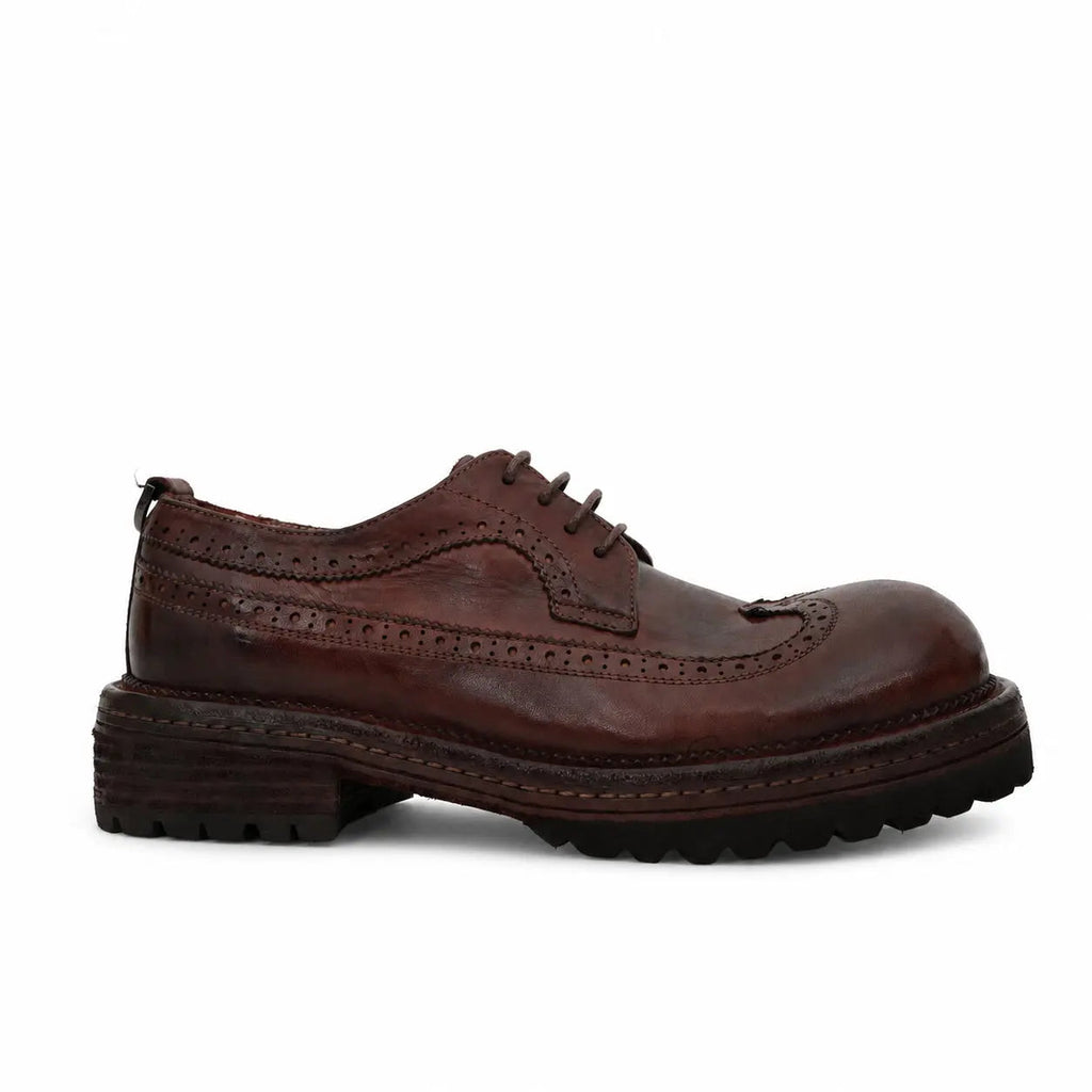 Washed Brown Brogue Lug Derby DIVINCH