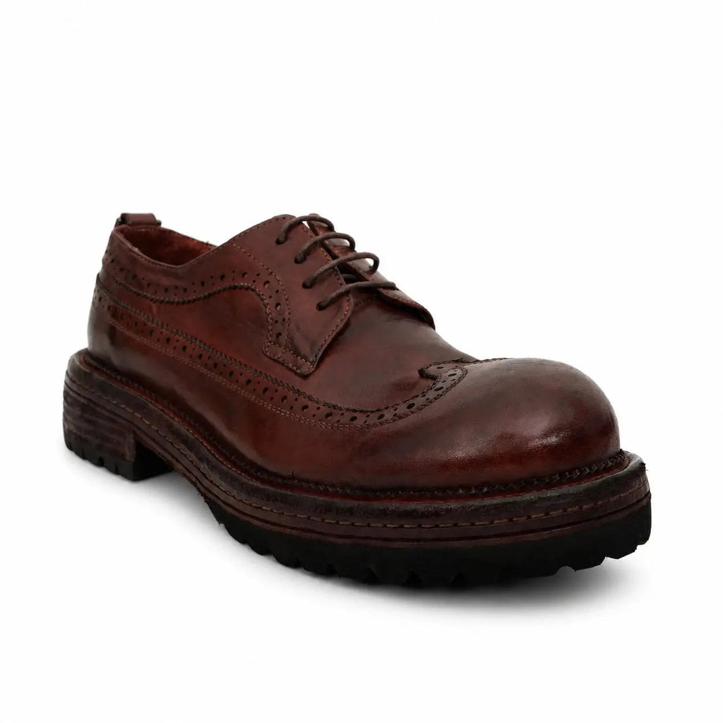 Washed Brown Brogue Lug Derby DIVINCH