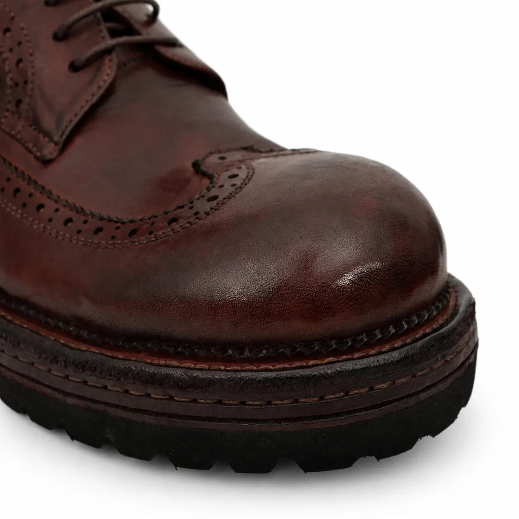 Washed Brown Brogue Lug Derby DIVINCH