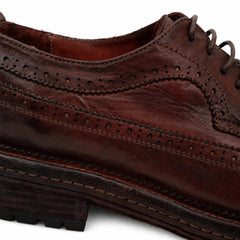 Washed Brown Brogue Lug Derby DIVINCH