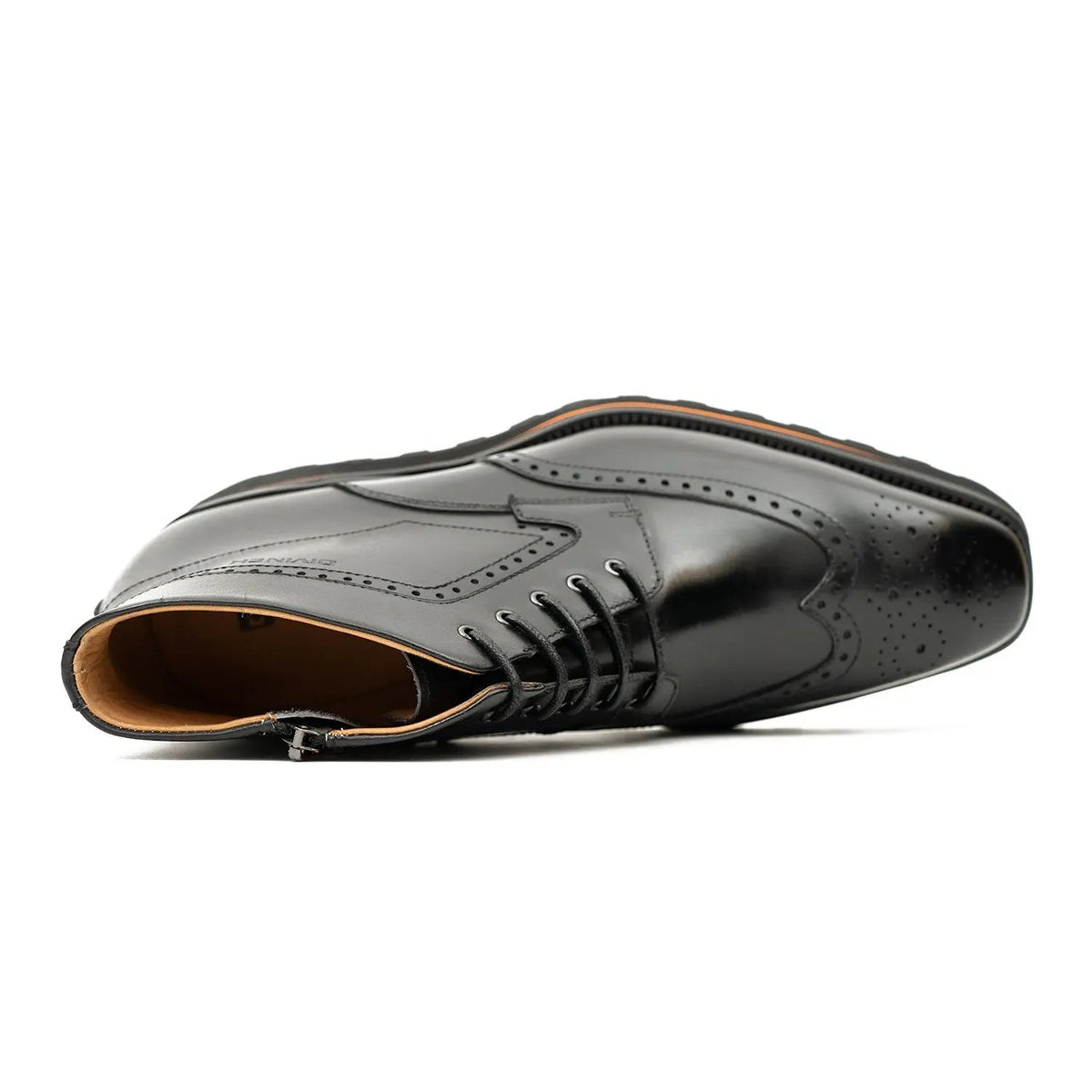 Zipper Brogue Martin Boots 2890 Black DIVINCH