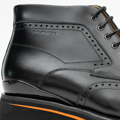 Zipper Brogue Martin Boots 2890 Black DIVINCH